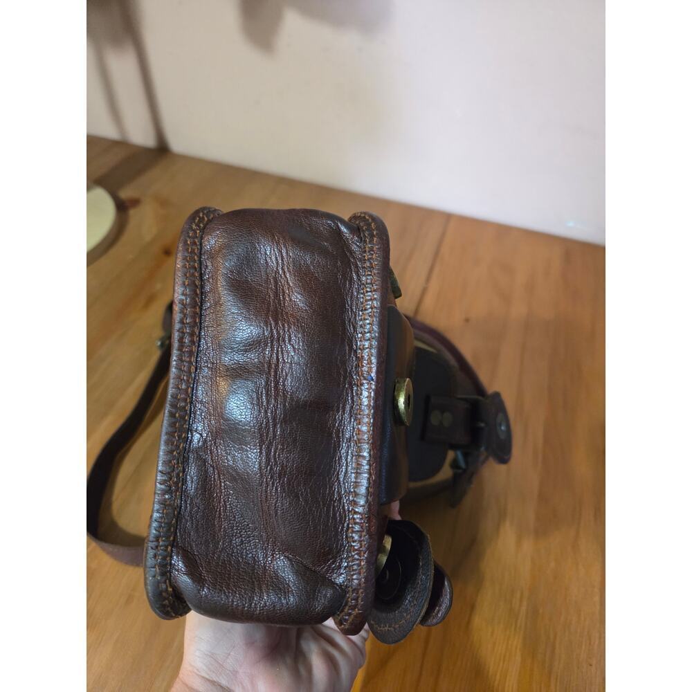 Vintage Handmade Goat Leather Satchel Messenger Crossbody Bag Med in Size - Picture 6 of 10